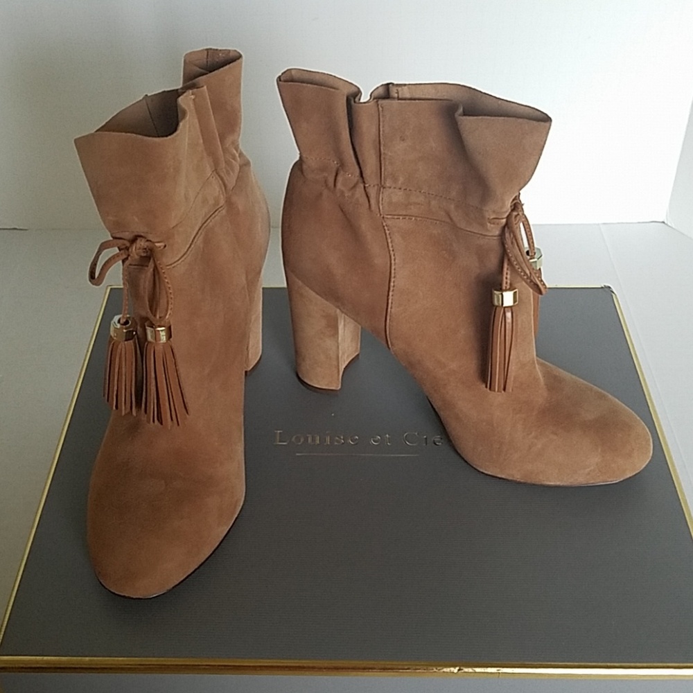 Louise et Cie Suede Leather  High Heel Booties